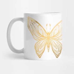 Gold Butterfly Mug